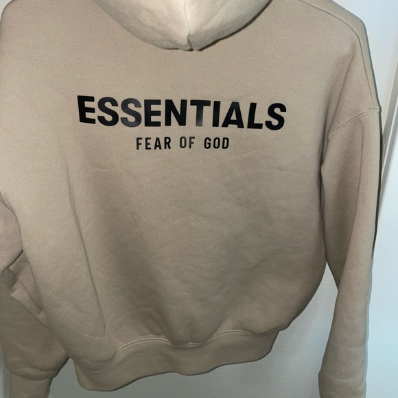 Fear of God Other - Fear of God Essentials - Exclusive Kids Beige Pullover Hoodie in Linen - Size 8